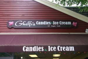 Ghelfi's candies and ice creams, located on Falmouth's Main Street.