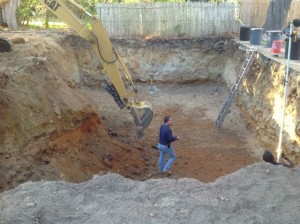 Excavation of Captain's Manor Inn Carriage House foundation is complete