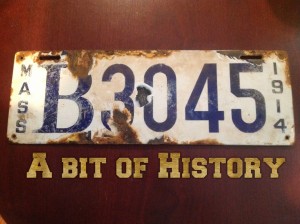1914 Mass license plate