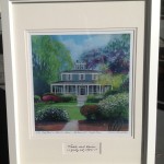 A color giclee print of the original oil painting of The Captain's Manor Inn by Karen Rinaldo