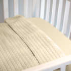 Baby Cream Quilted Crib Blanket