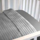 Baby Grey Quilted Crib Blanket