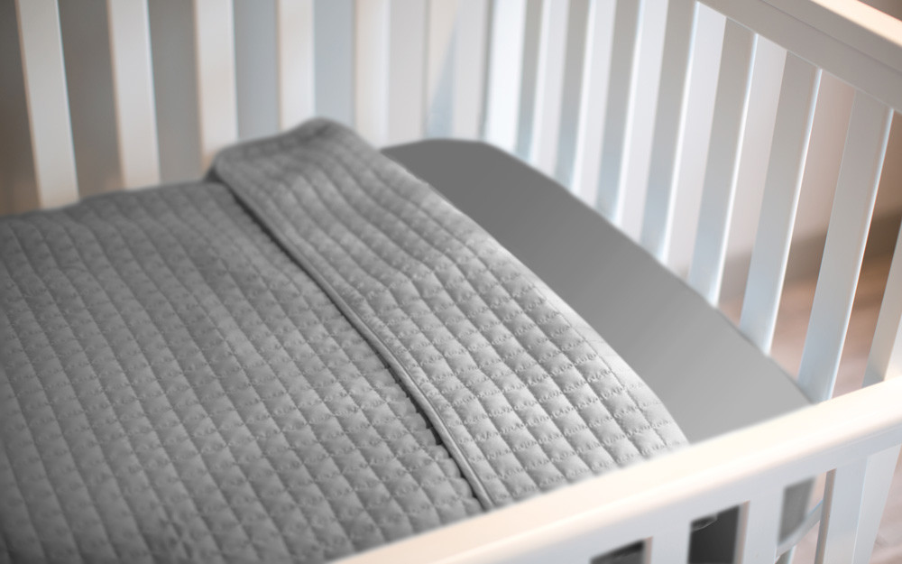 grey crib comforter