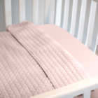 Baby Pink Quilted Crib Blanket