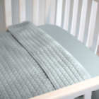 Baby Silver Blue Quilted Crib Blanket