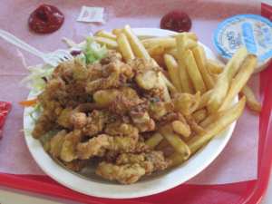 Number 3 of the best fried clams nea me from the Clam Shack in falmouth Cape Cod